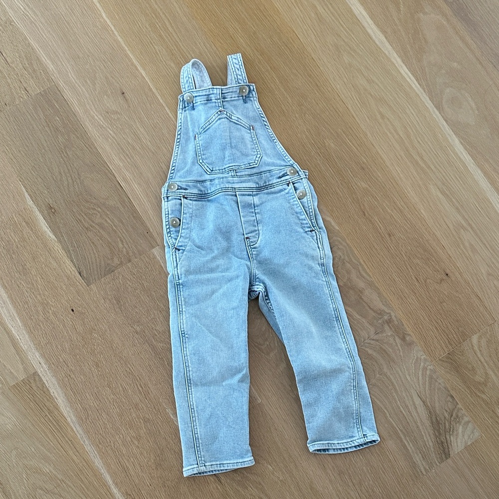 Faherty Light Blue Denim Overalls
